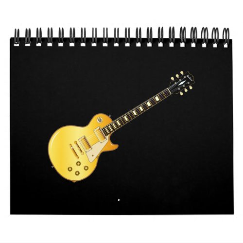 Classic Style Solid Blues Guitar Calendar