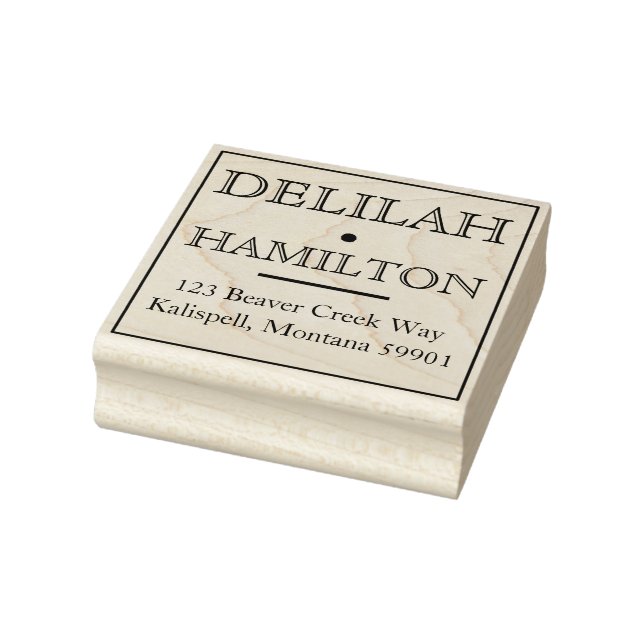 Classic Styled Return Address Art Stamp (Stamp)