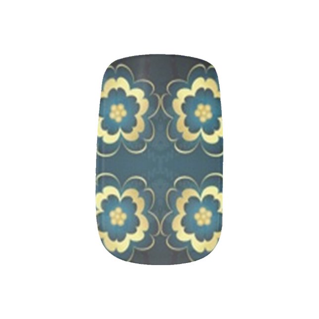 Classic Styles Flowers Minx Nail Art (Left Thumb)