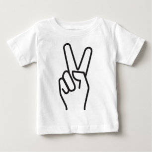 classic stylised victory sign baby T-Shirt