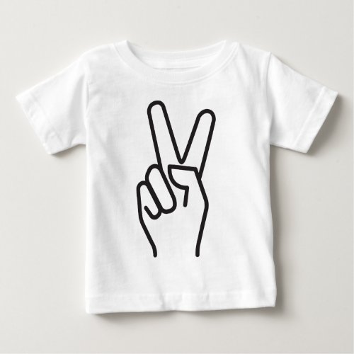 classic stylized victory sign baby T_Shirt