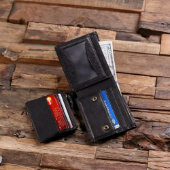 Classic & Suave Genuine Leather Bifold Coin Wallet (Inside)