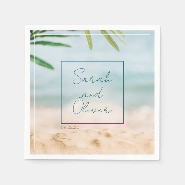 Classic summer Wedding Napkins (Front)