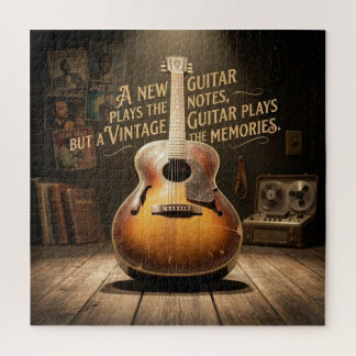 Classic Sunburst Hollow Body Guitar Jigsaw Puzzle