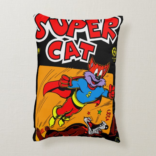 Classic SuperCat Accent Pillow (Back(Vertical))