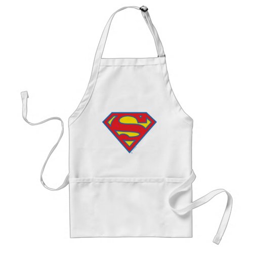 Classic Supergirl Logo with Blue Outline Adult Apron