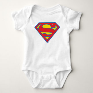 Classic Supergirl Logo with Blue Outline Baby Bodysuit