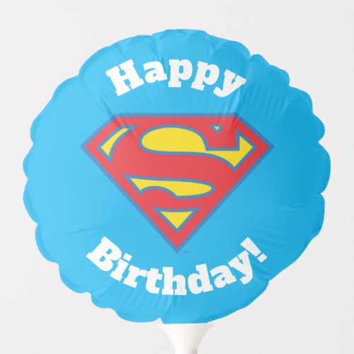 Classic Supergirl Logo with Blue Outline Balloon