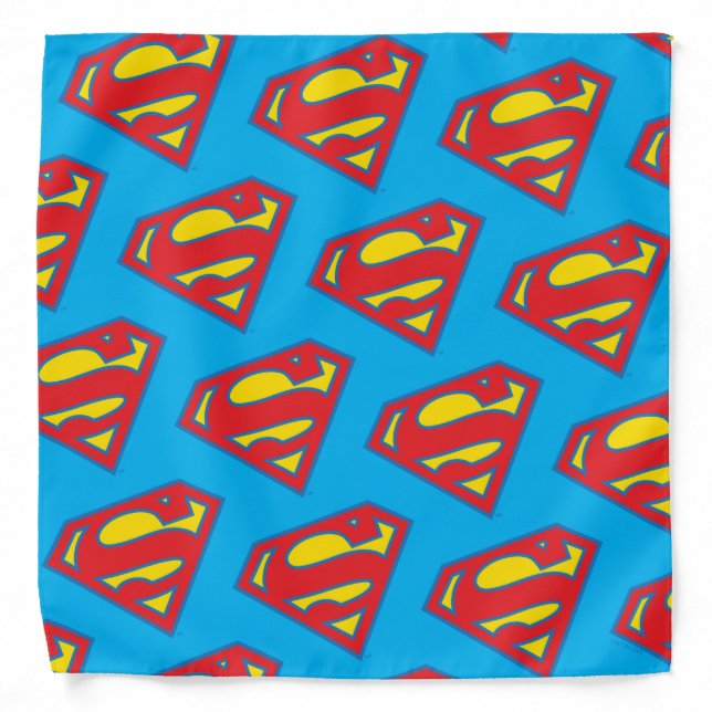 Classic Supergirl Logo with Blue Outline Bandana (Front)