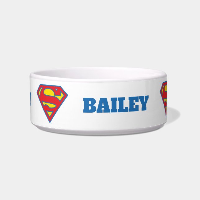 Classic Supergirl Logo with Blue Outline Bowl (Front)
