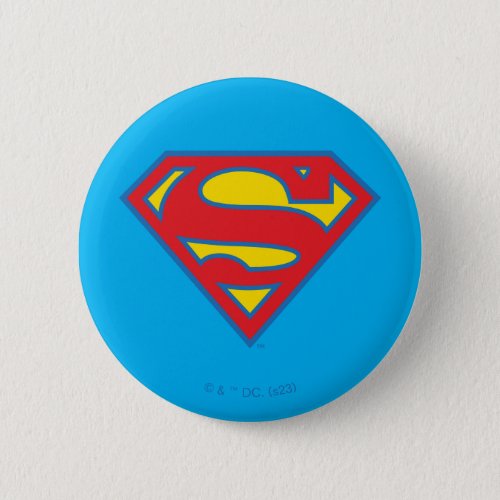 Classic Supergirl Logo with Blue Outline Button