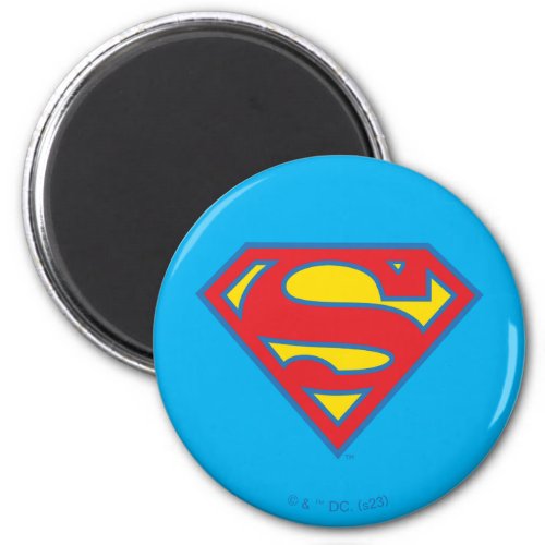 Classic Supergirl Logo with Blue Outline Magnet
