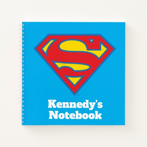 Classic Supergirl Logo with Blue Outline Notebook