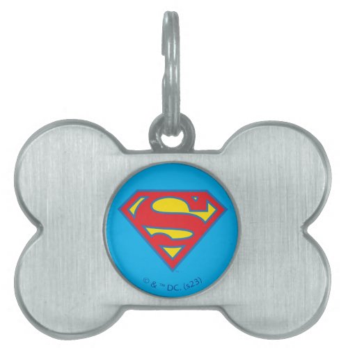 Classic Supergirl Logo with Blue Outline Pet ID Tag