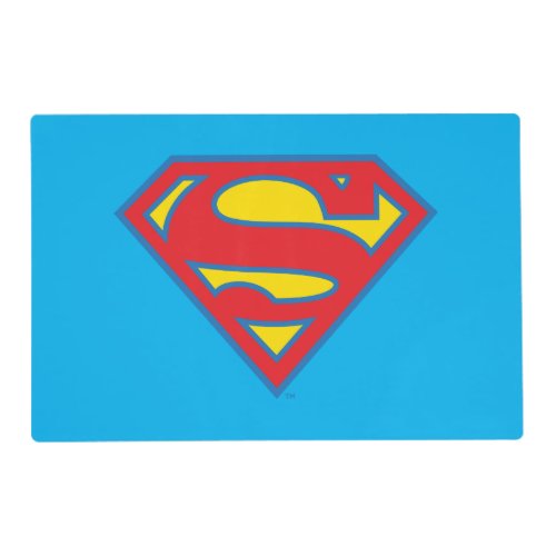 Classic Supergirl Logo with Blue Outline Placemat