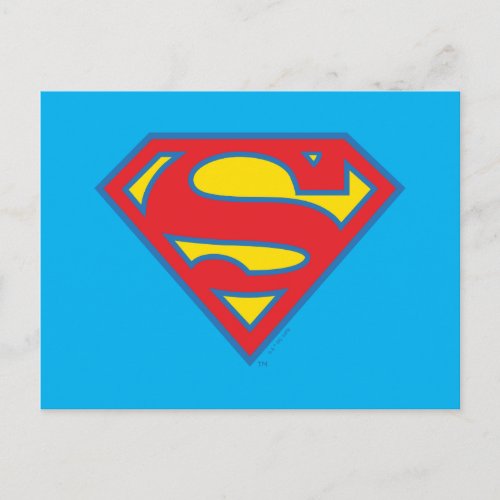 Classic Supergirl Logo with Blue Outline Postcard