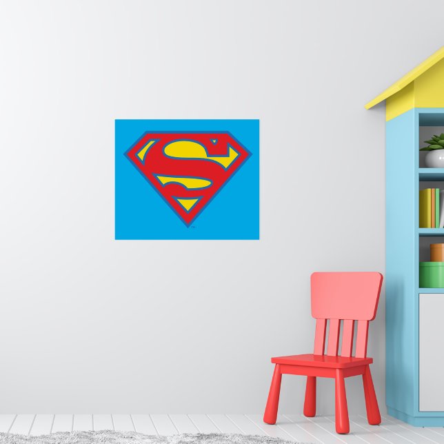 Classic Supergirl Logo with Blue Outline Poster (Nursery 1)