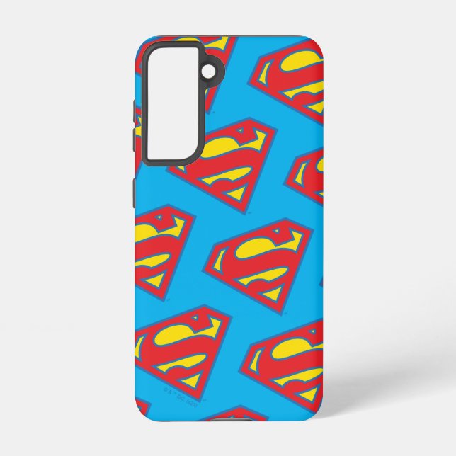 Classic Supergirl Logo with Blue Outline Samsung Galaxy Case (Back)