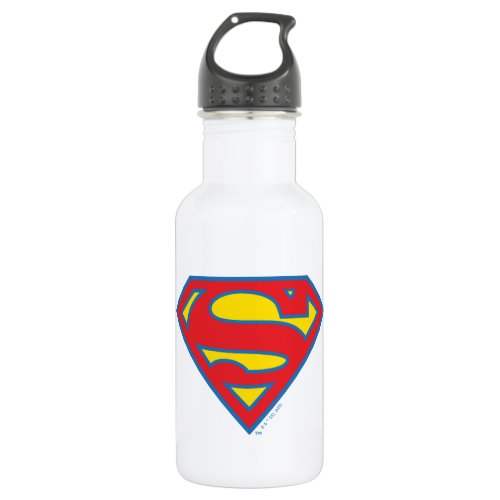 Classic Supergirl Logo with Blue Outline Stainless Steel Water Bottle