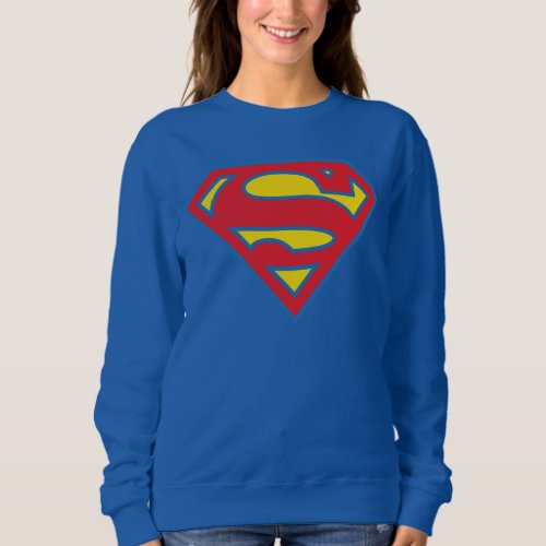 Classic Supergirl Logo with Blue Outline Sweatshirt