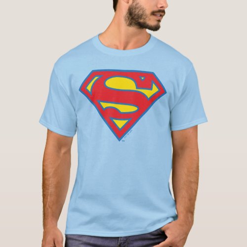 Classic Supergirl Logo with Blue Outline T_Shirt