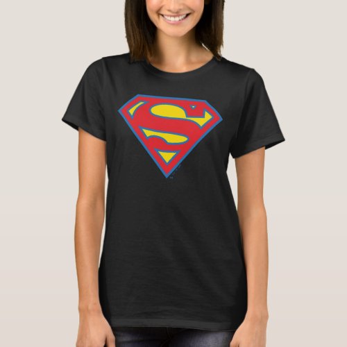 Classic Supergirl Logo with Blue Outline T_Shirt