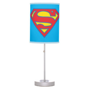 Classic Supergirl Logo with Blue Outline Table Lamp