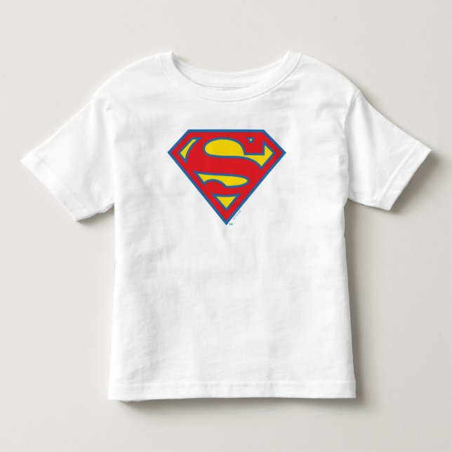 Classic Supergirl Logo with Blue Outline Toddler T-shirt (Front)
