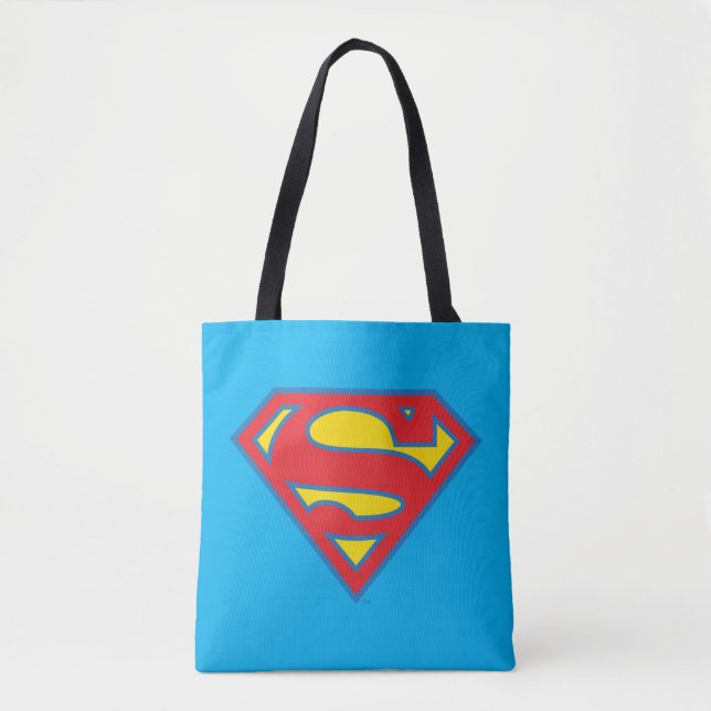 Classic Supergirl Logo with Blue Outline Tote Bag (Front)