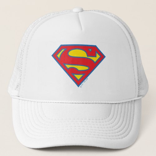 Classic Supergirl Logo with Blue Outline Trucker Hat