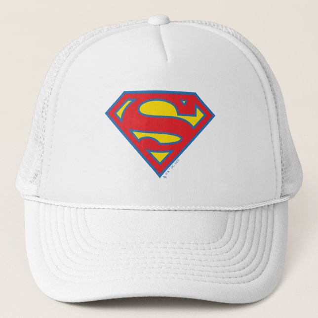 Classic Supergirl Logo with Blue Outline Trucker Hat (Front)