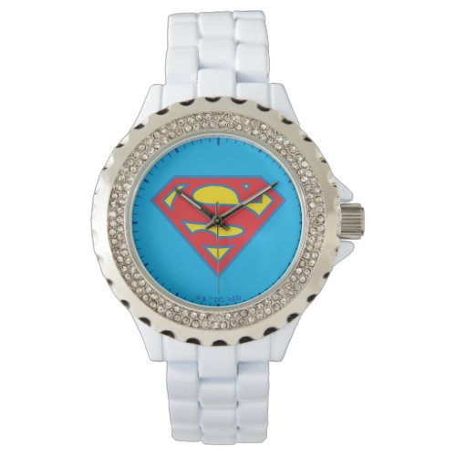 Classic Supergirl Logo with Blue Outline Watch