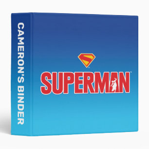 Classic Superman Bold Logo 3 Ring Binder