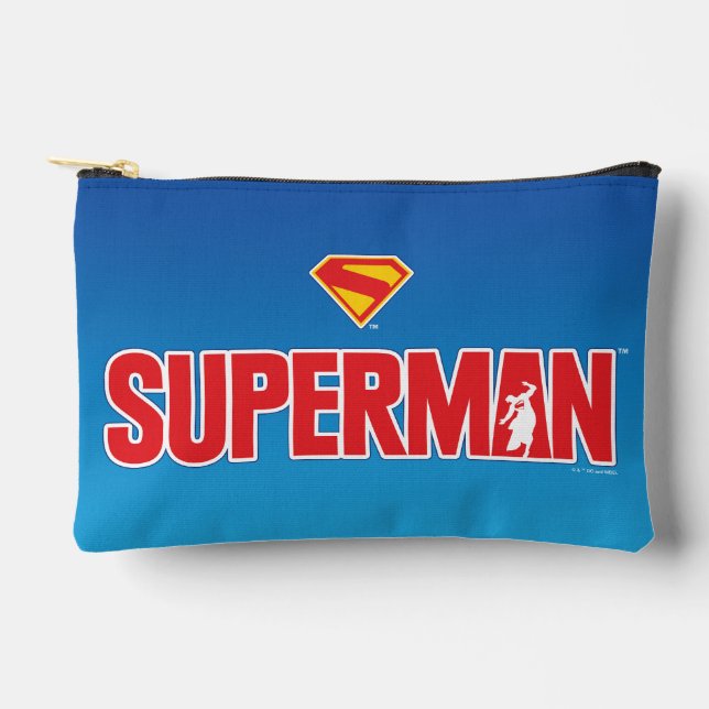 Classic Superman Bold Logo Accessory Pouch (Front)