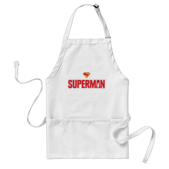Classic Superman Bold Logo Adult Apron (Front)