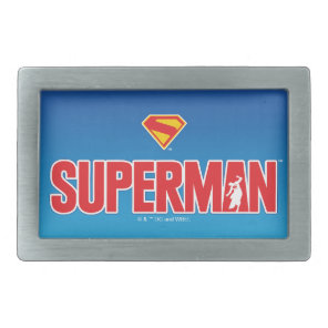 Classic Superman Bold Logo Belt Buckle