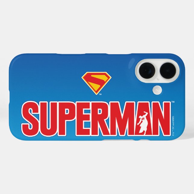 Classic Superman Bold Logo Case-Mate iPhone Case (Back (Horizontal))