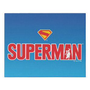 Classic Superman Bold Logo Faux Canvas Print