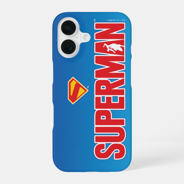 Classic Superman Bold Logo Iphone Case (Back)