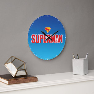 Classic Superman Bold Logo Large Clock