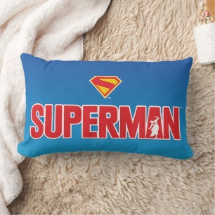 Classic Superman Bold Logo Lumbar Pillow