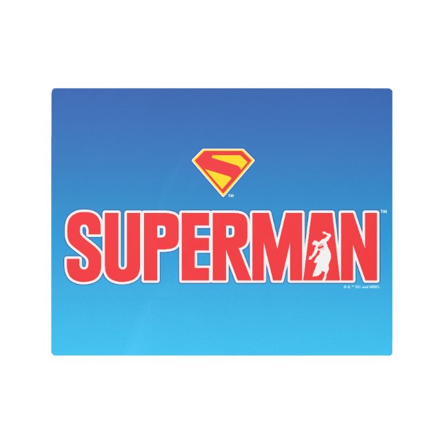 Classic Superman Bold Logo Metal Print (Front)
