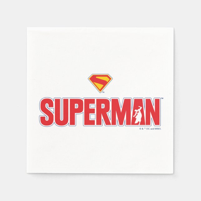 Classic Superman Bold Logo Napkins (Front)