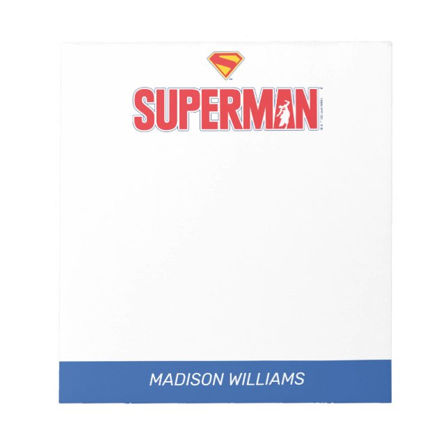 Classic Superman Bold Logo Notepad (Front)
