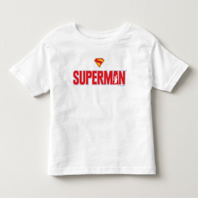 Classic Superman Bold Logo Toddler T-shirt (Front)