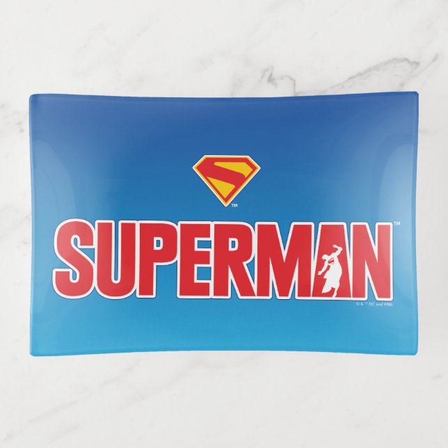 Classic Superman Bold Logo Trinket Tray (Front)