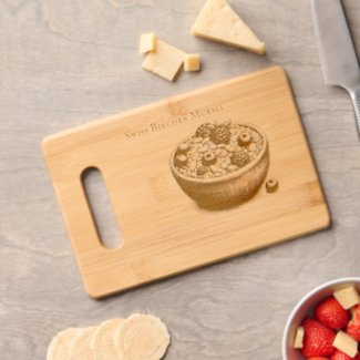 Classic Swiss Bircher Müesli Recipe Etched Bamboo Cutting Board