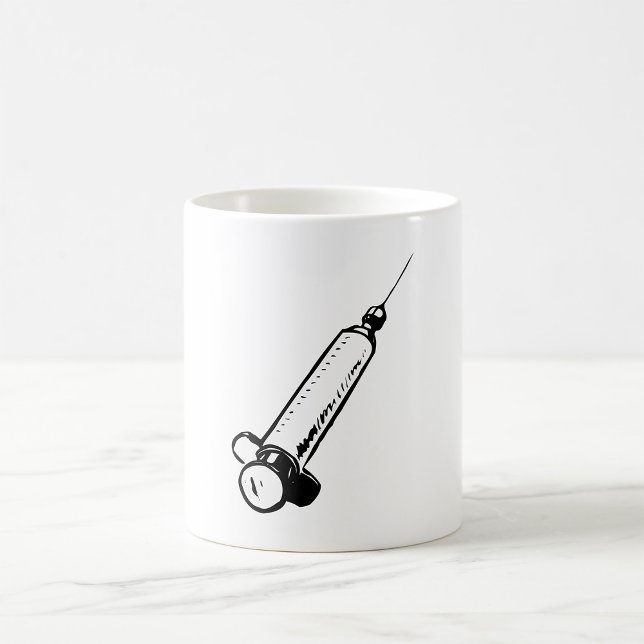 Classic Syringe Sketch Medical Equipment Coffee Mug (Creator Uploaded)