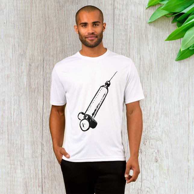 Classic Syringe Sketch Medical Equipment T-Shirt (Creator Uploaded)