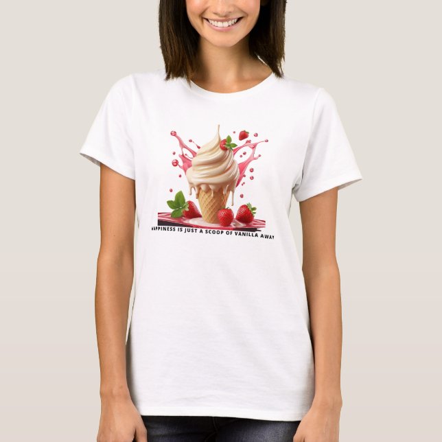 Classic T-shirt with ice Cream Desing (Front)